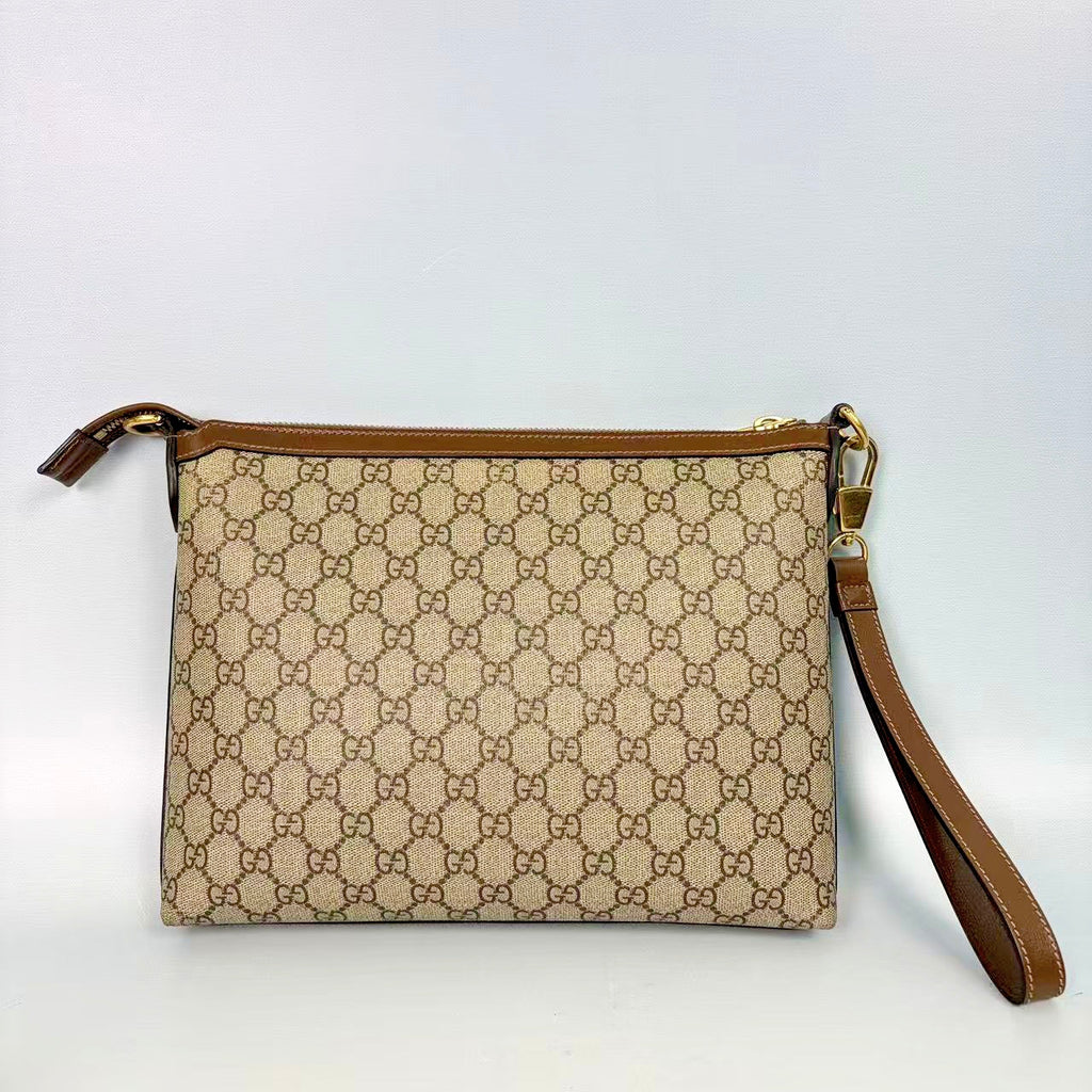 Gucci Vintage Web GG Supreme Toiletry Pouch Crossbody Bag