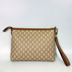 Gucci Vintage Web GG Supreme Toiletry Pouch Crossbody Bag