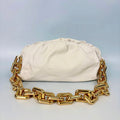 Bottega Veneta Chalk White The Chain Pouch with Gold Hardware