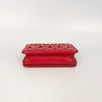 Miu Miu Matelassé Leather Crystal Chain Wallet