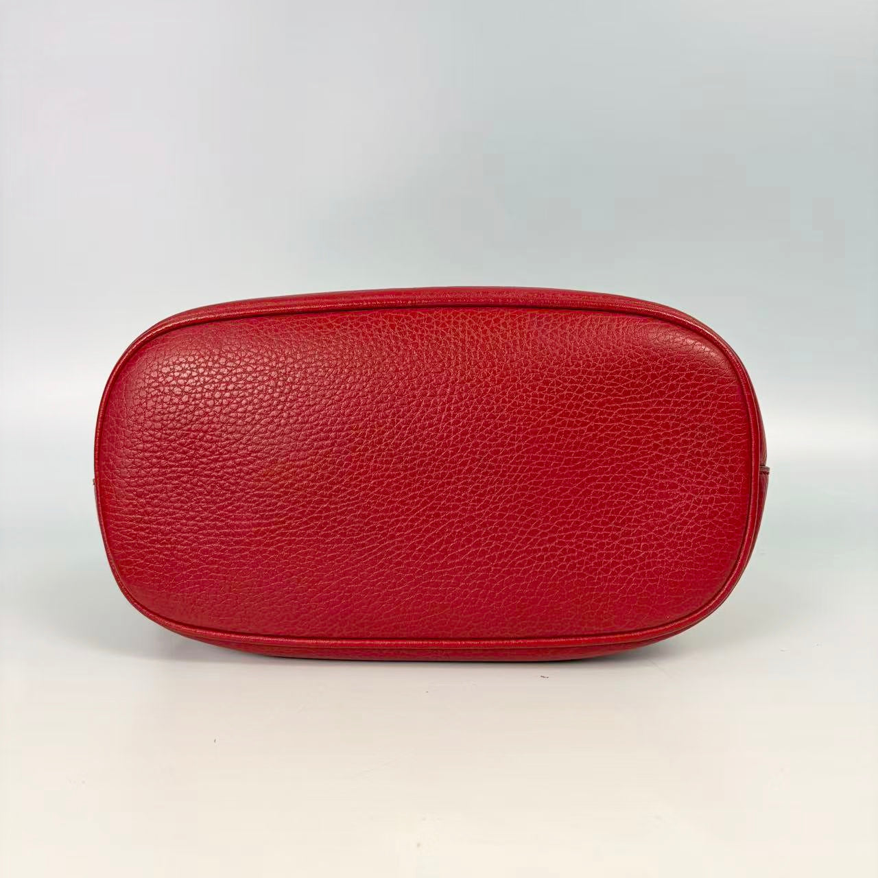 Gucci Cherry Red Soho Microguccissima Dome Shoulder Bag