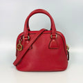 Gucci Cherry Red Soho Microguccissima Dome Shoulder Bag