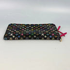 Louis Vuitton x Takashi Murakami Multicolore Black Zippy Wallet