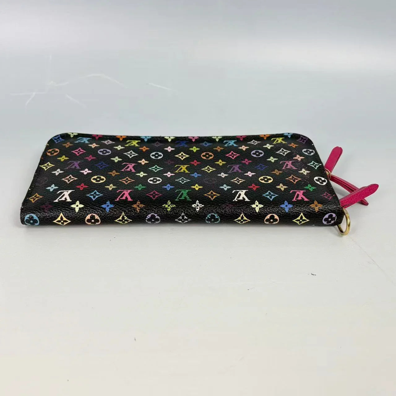 Louis Vuitton x Takashi Murakami Multicolore Black Zippy Wallet