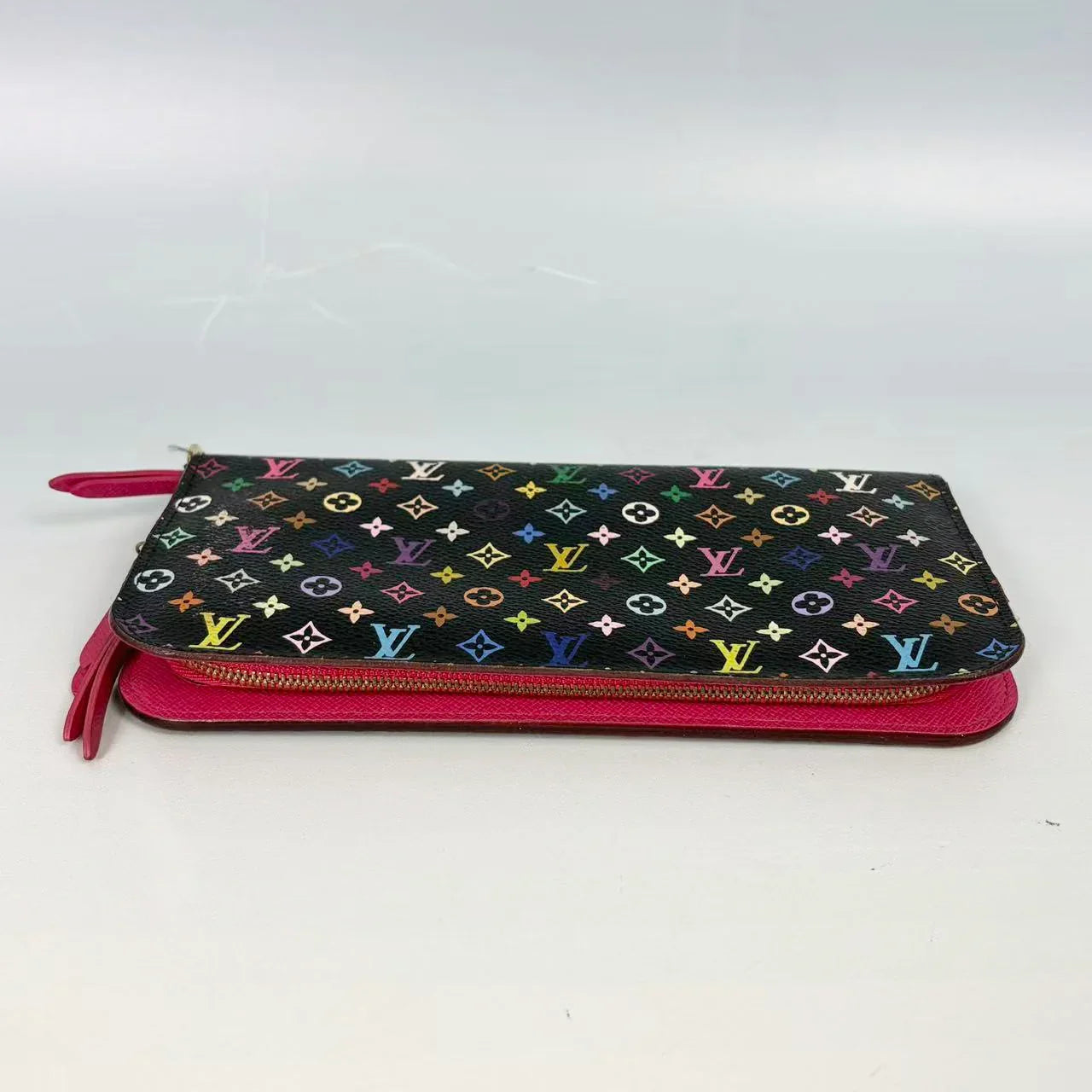 Louis Vuitton x Takashi Murakami Multicolore Black Zippy Wallet