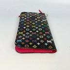 Louis Vuitton x Takashi Murakami Multicolore Black Zippy Wallet