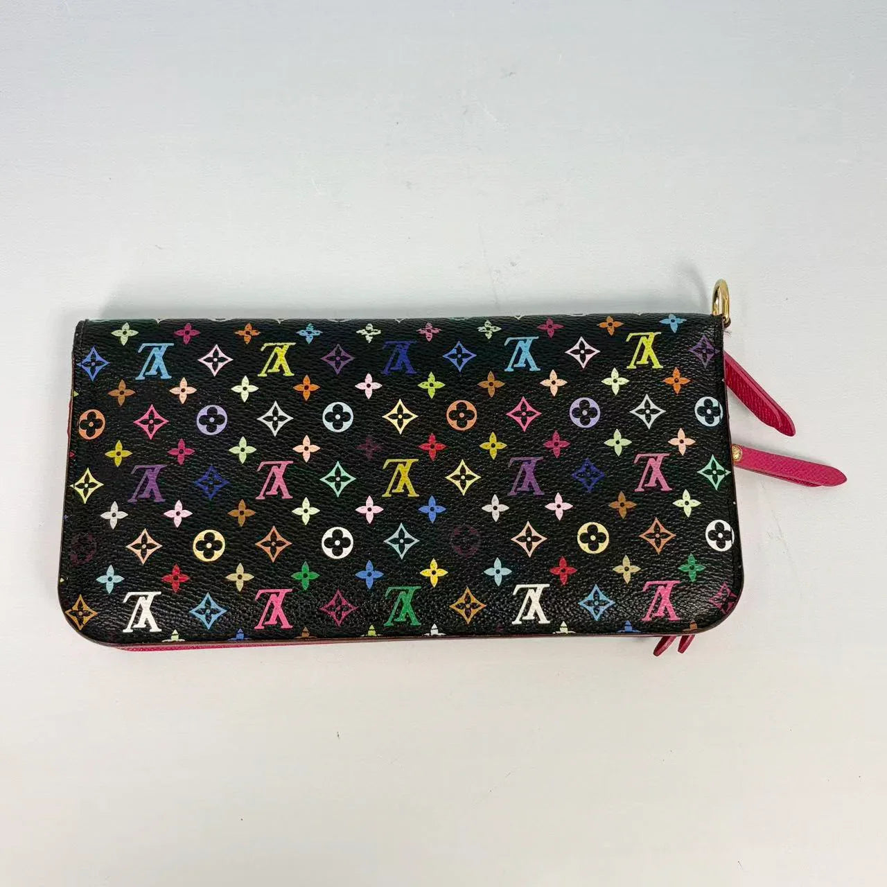 Louis Vuitton x Takashi Murakami Multicolore Black Zippy Wallet