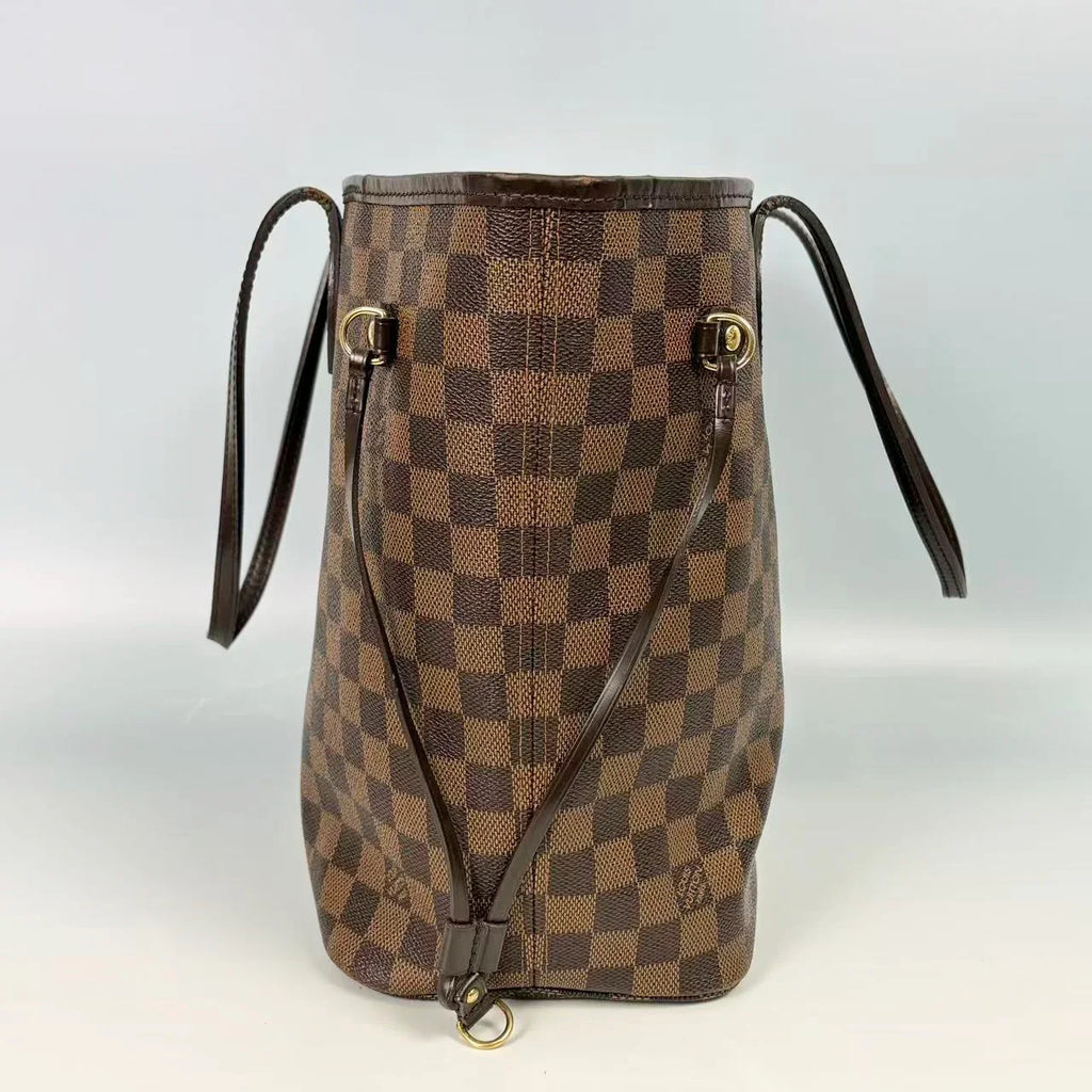 Louis Vuitton Neverfull MM Medium Tote Bag in Damier Ebene Canvas