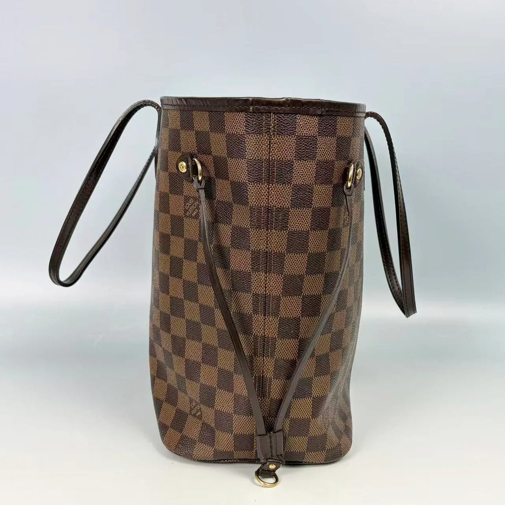 Louis Vuitton Neverfull MM Medium Tote Bag in Damier Ebene Canvas