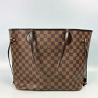 Louis Vuitton Neverfull MM Medium Tote Bag in Damier Ebene Canvas