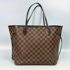Louis Vuitton Neverfull MM Medium Tote Bag in Damier Ebene Canvas
