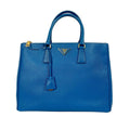 Prada Galleria Saffiano Leather Top Handle Bag - Royal Blue