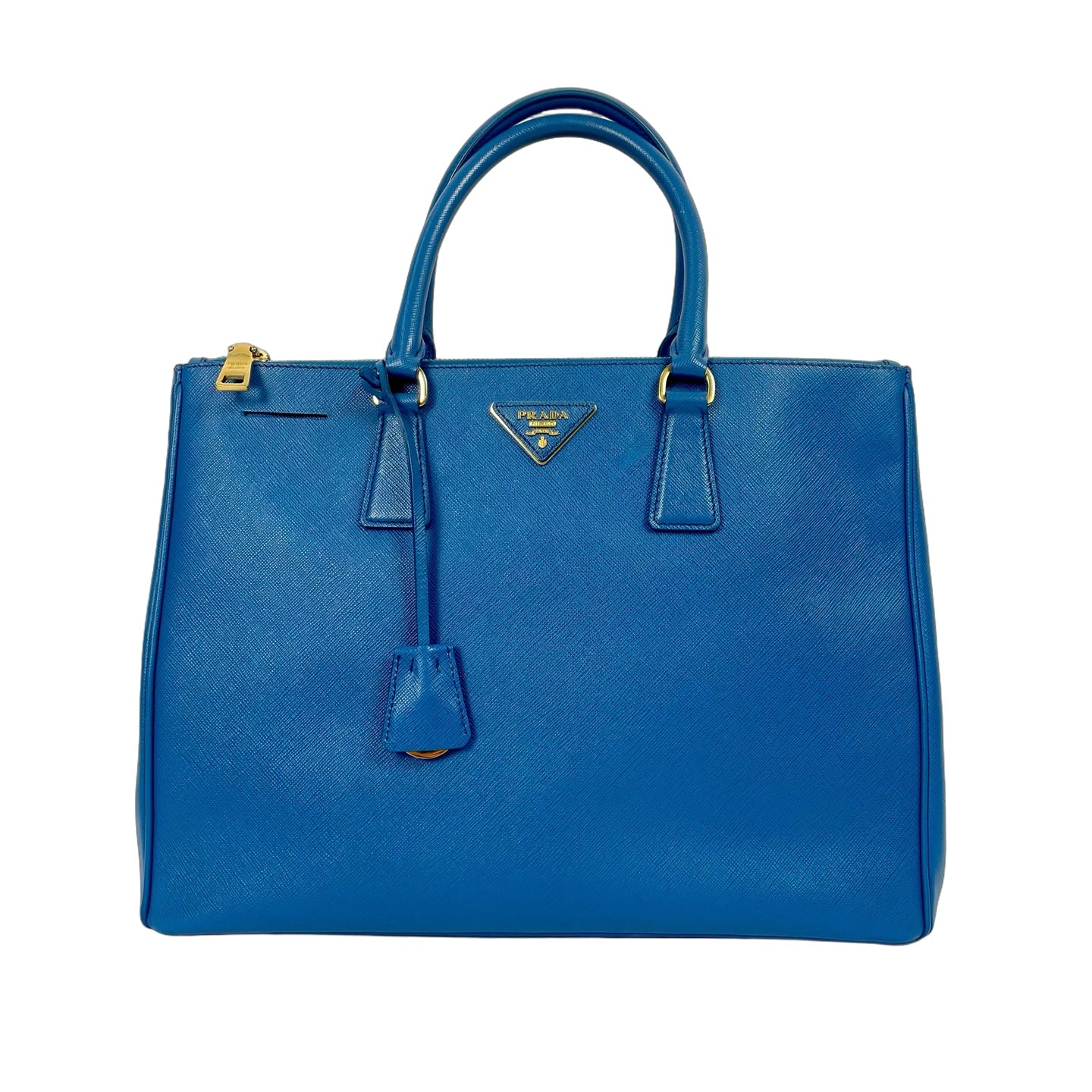 Prada Galleria Saffiano Leather Top Handle Bag - Royal Blue