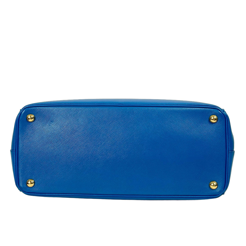 Prada Galleria Saffiano Leather Top Handle Bag - Royal Blue