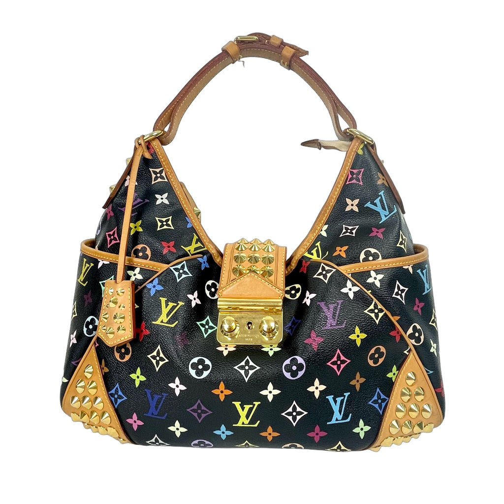 Louis Vuitton Monogram Multicolore Chrissie MM Shoulder Bag - Black Vintage Luxury