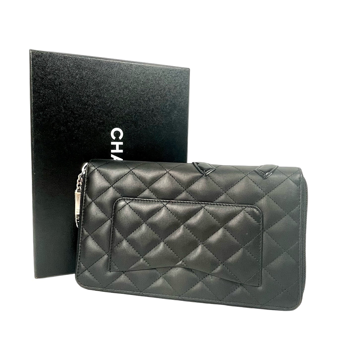 Chanel Cambon Ligne Wallet on Chain (WOC) - Black Quilted Lambskin Shoulder Bag