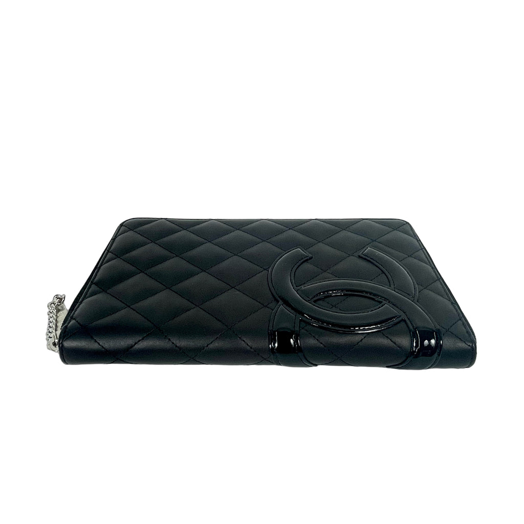 Chanel Cambon Ligne Wallet on Chain (WOC) - Black Quilted Lambskin Shoulder Bag