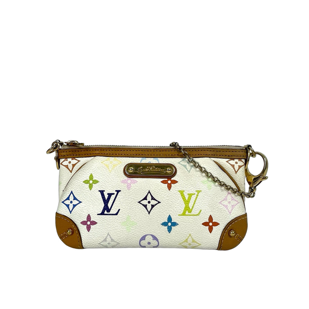 Louis Vuitton Takashi Murakami Multicolore Courtney Pouchette - White