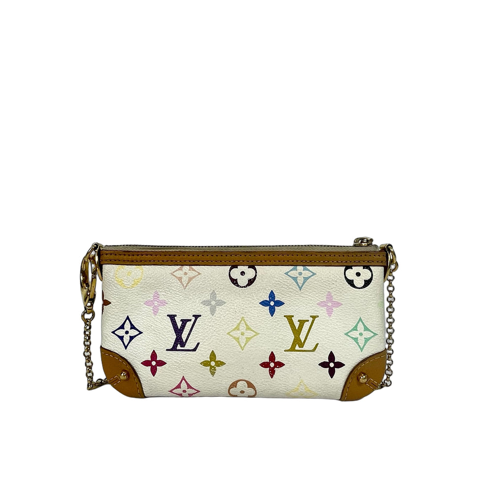 Louis Vuitton Takashi Murakami Multicolore Courtney Pouchette - White