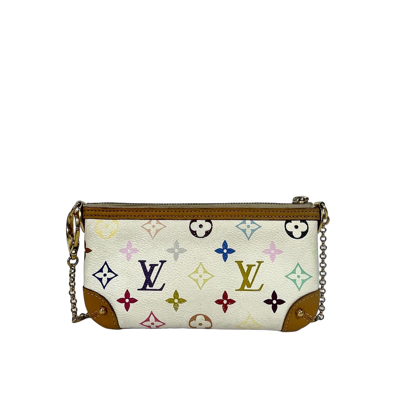 Louis Vuitton Takashi Murakami Multicolore Courtney Pouchette - White