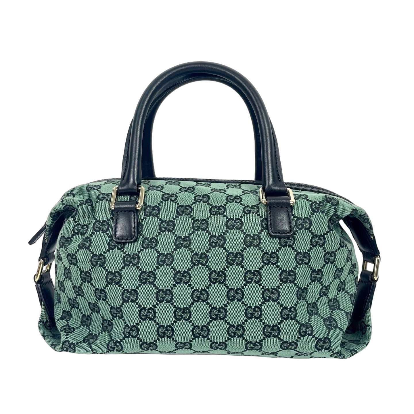 Vintage Gucci GG Canvas Boston Bag - Rare Green