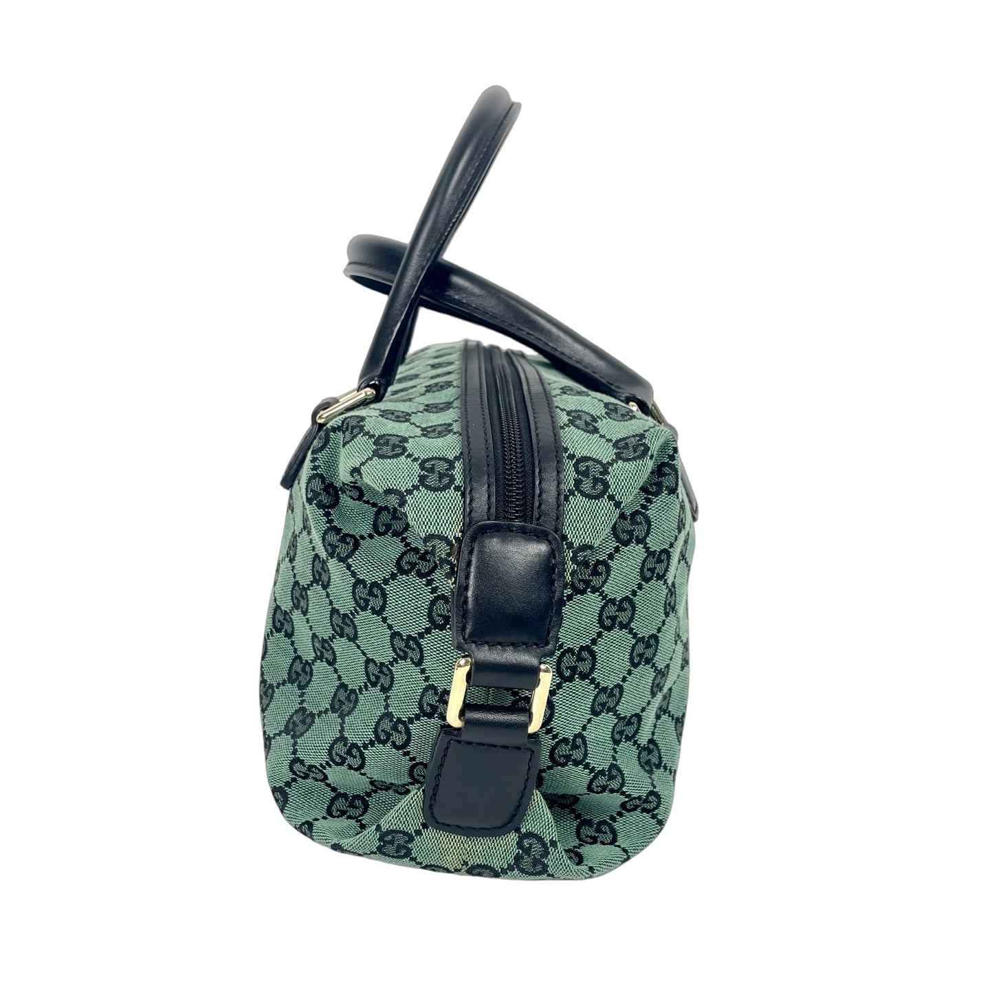Vintage Gucci GG Canvas Boston Bag - Rare Green