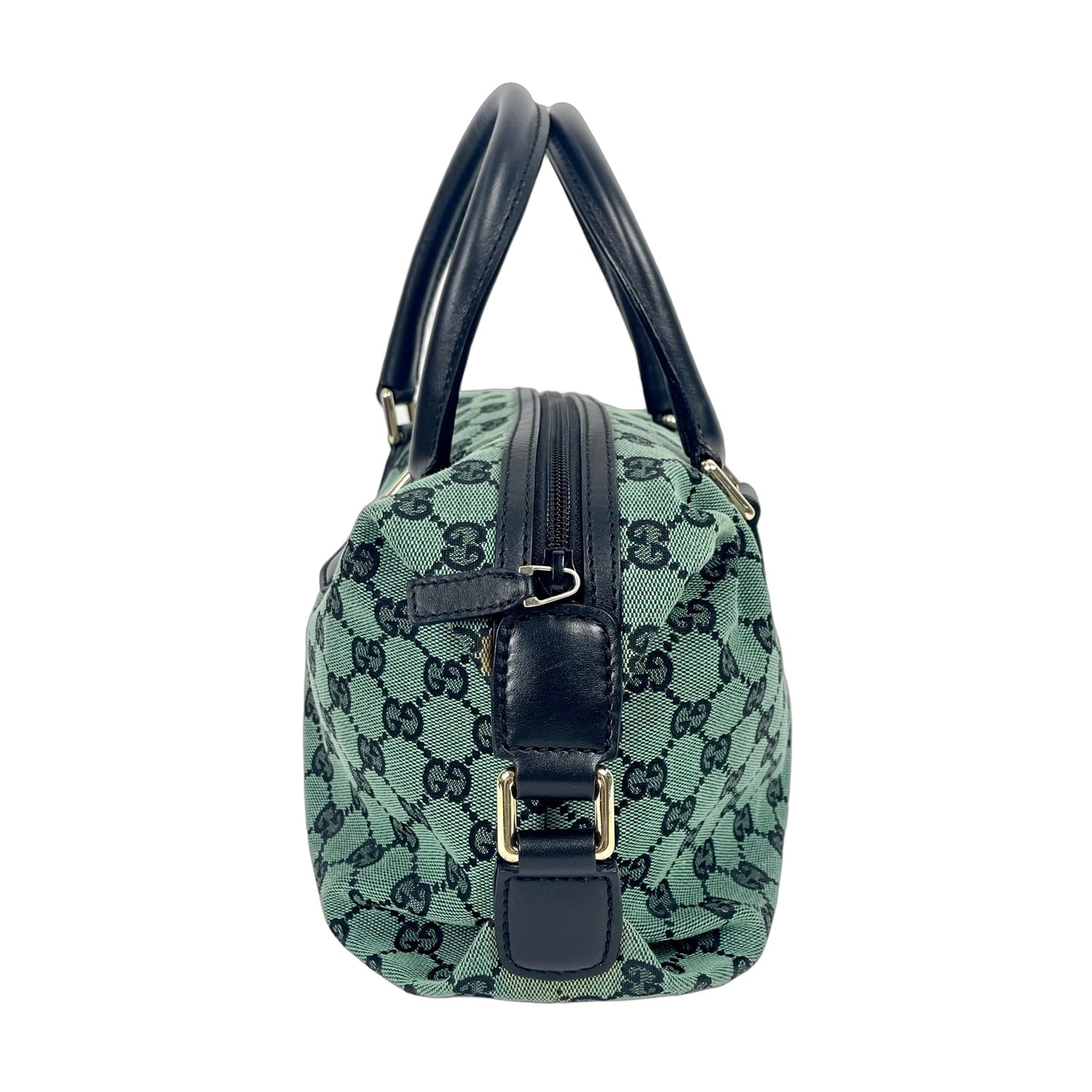 Vintage Gucci GG Canvas Boston Bag - Rare Green