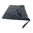 Balenciaga Classic Arena Leather Pouch Clutch Bag - Black