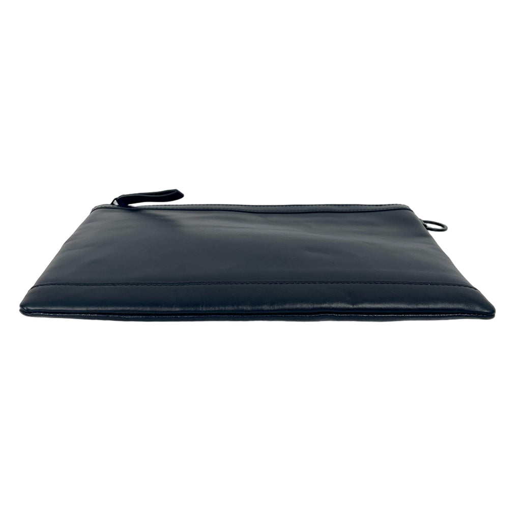 Balenciaga Classic Arena Leather Pouch Clutch Bag - Black