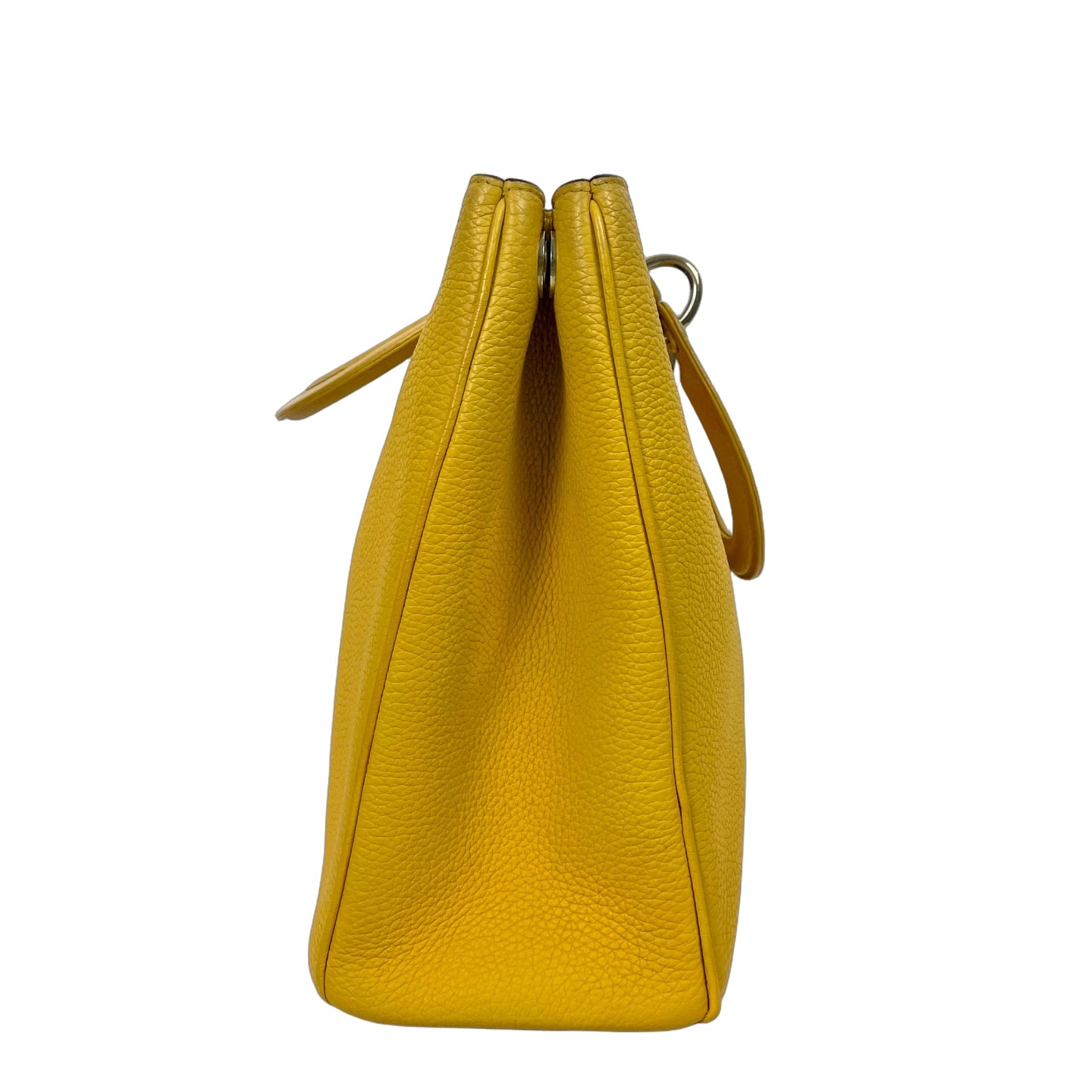 Christian Dior Diorissimo Grained Leather Tote Bag with Pouch - Yellow