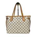 Louis Vuitton Neverfull MM Damier Azur Tote Bag with Pouch