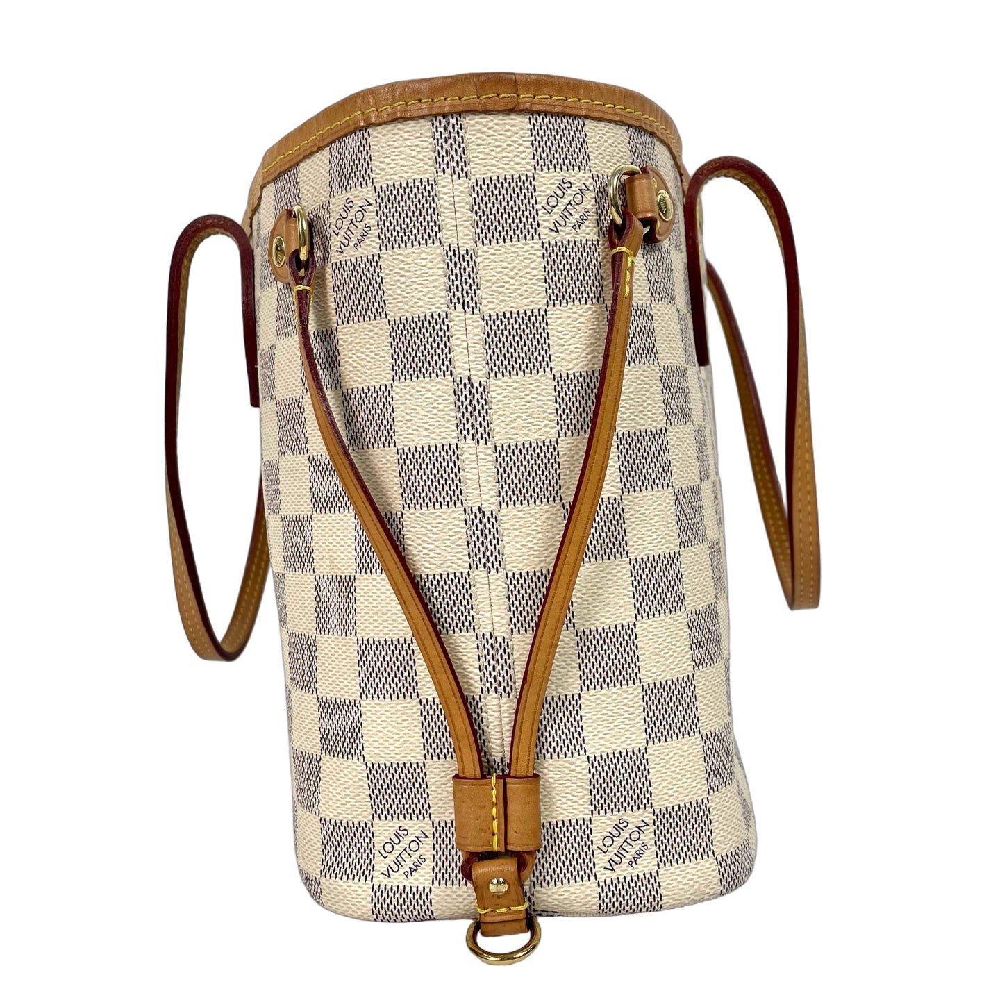 Louis Vuitton Neverfull MM Damier Azur Tote Bag with Pouch