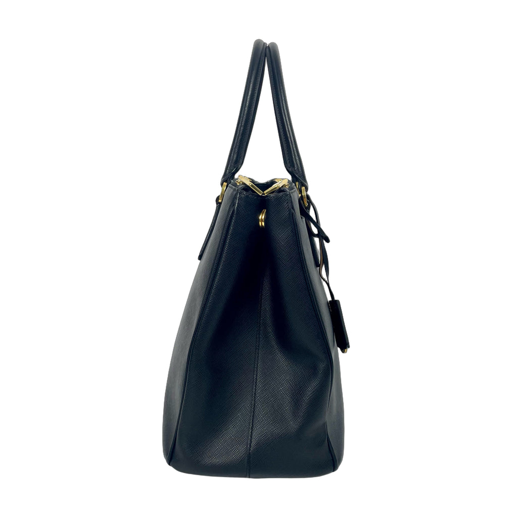 Prada Galleria Saffiano Leather Top Handle Bag - Classic Black