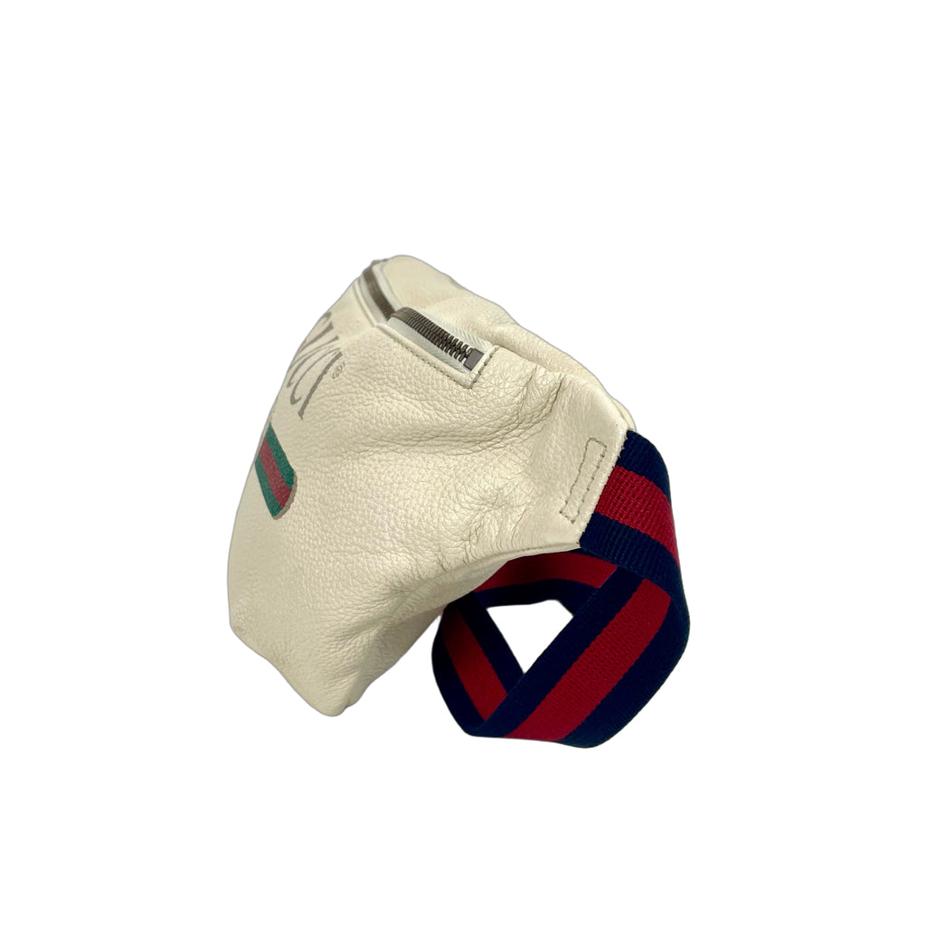 Gucci Vintage Logo Print Leather Belt Bag - White