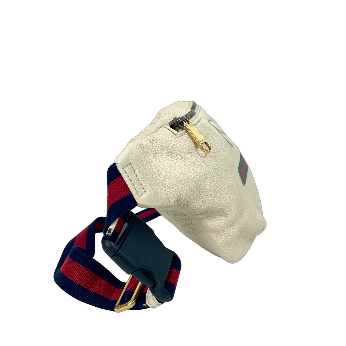 Gucci Vintage Logo Print Leather Belt Bag - White