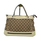 Gucci Mayfair GG Canvas Shoulder Bag with Bow - Ivory White