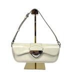Louis Vuitton Ivory White Epi Leather Baguette Bag with Silver Hardware