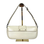 Louis Vuitton Ivory White Epi Leather Baguette Bag with Silver Hardware