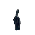 Prada Black Nylon Shoulder Bag with Enamelled Triangle Logo