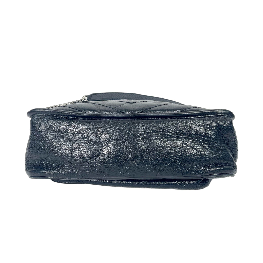 Saint Laurent Niki Medium Chain Bag in Crinkled Vintage Leather