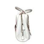 Loewe Vintage White Leather Buckle Detail Top Handle Bag