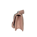 Miu Miu Nude Pink Quilted Leather Shoulder Bag with Chain Strap