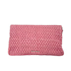 Miu Miu Cloqué Matelassé Leather Shoulder Bag with Crystal Chain
