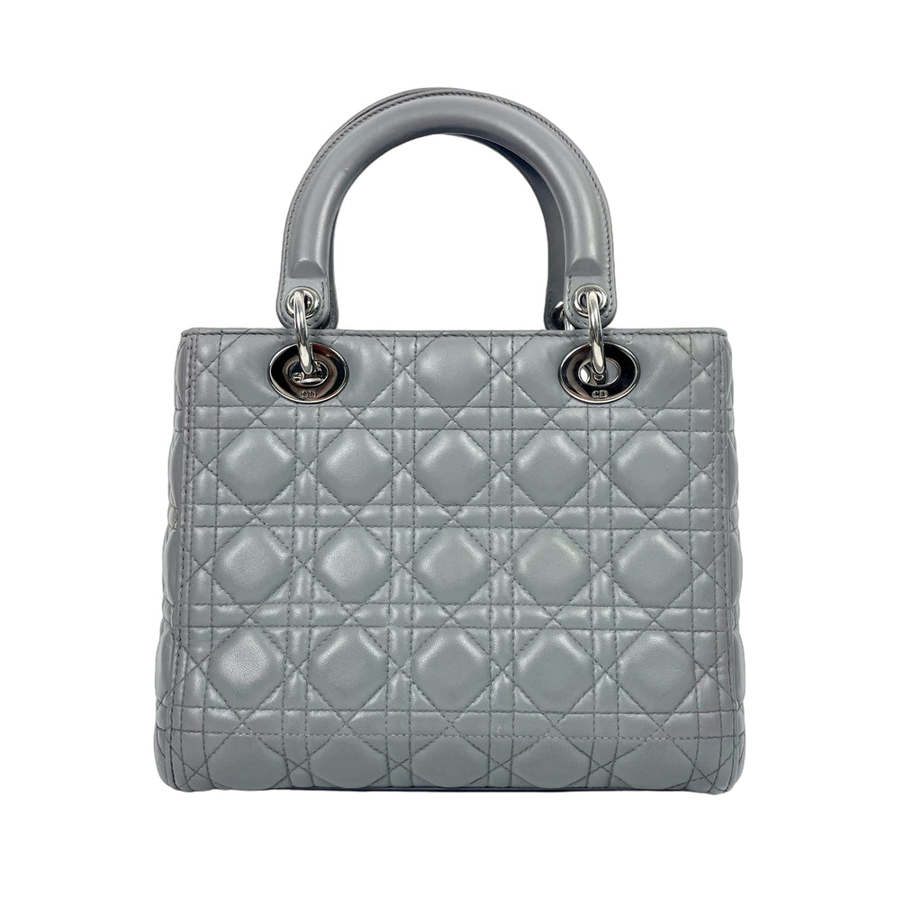 Lady Dior My ABCDior Bag in Grey Cannage Lambskin