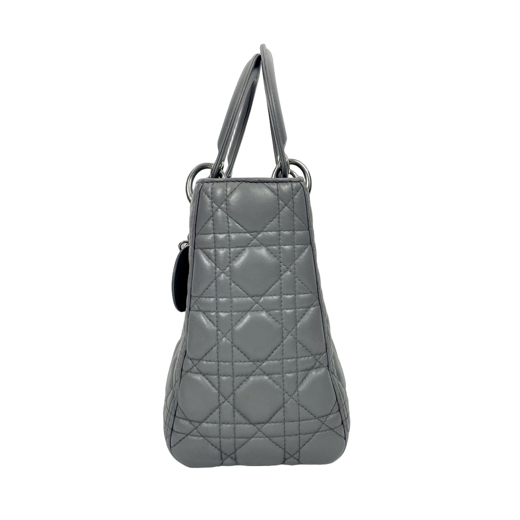 Lady Dior My ABCDior Bag in Grey Cannage Lambskin