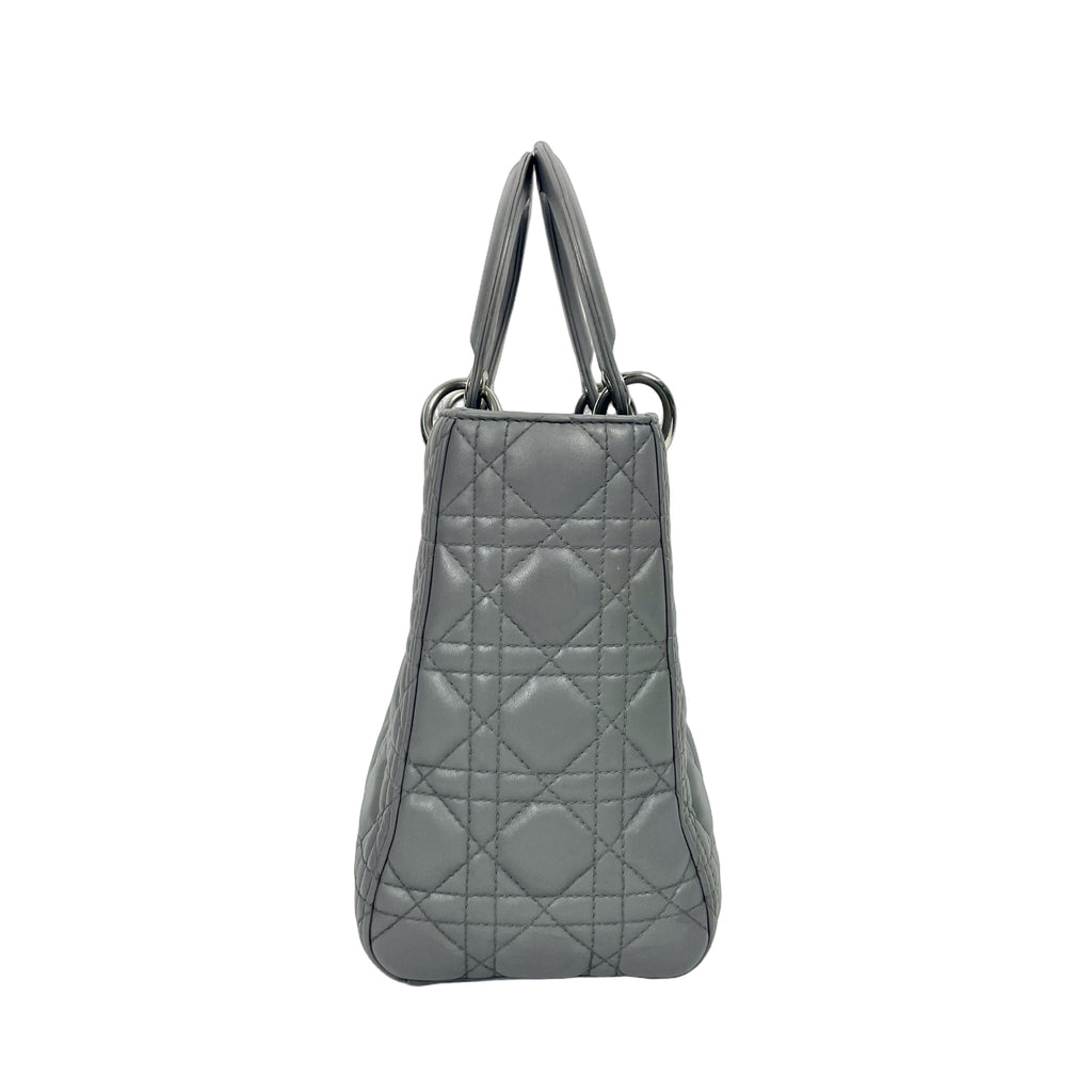 Lady Dior My ABCDior Bag in Grey Cannage Lambskin