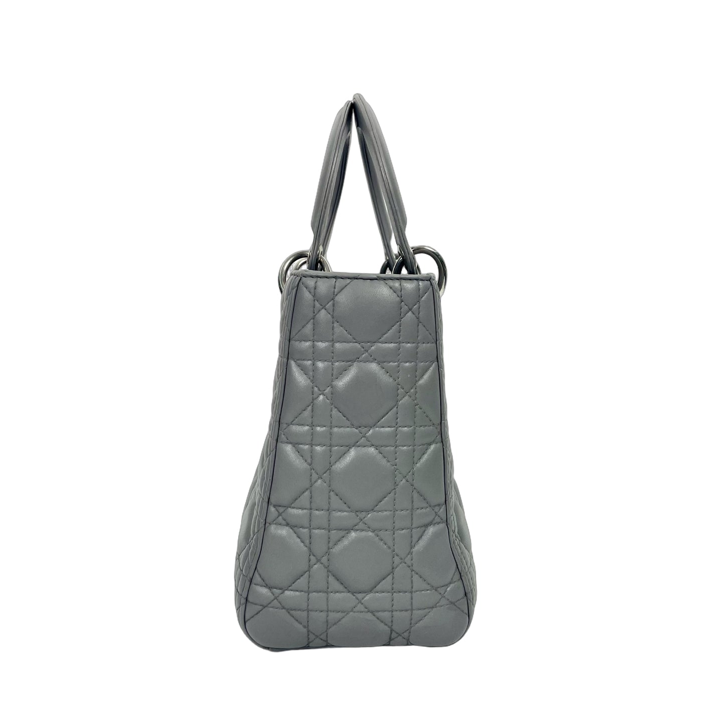 Lady Dior My ABCDior Bag in Grey Cannage Lambskin