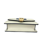 Gucci Sylvie Super Mini Bag - White Leather with Blue and Red Web