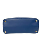 Prada Double Medium Saffiano Leather Tote Bag - Baltico Blue