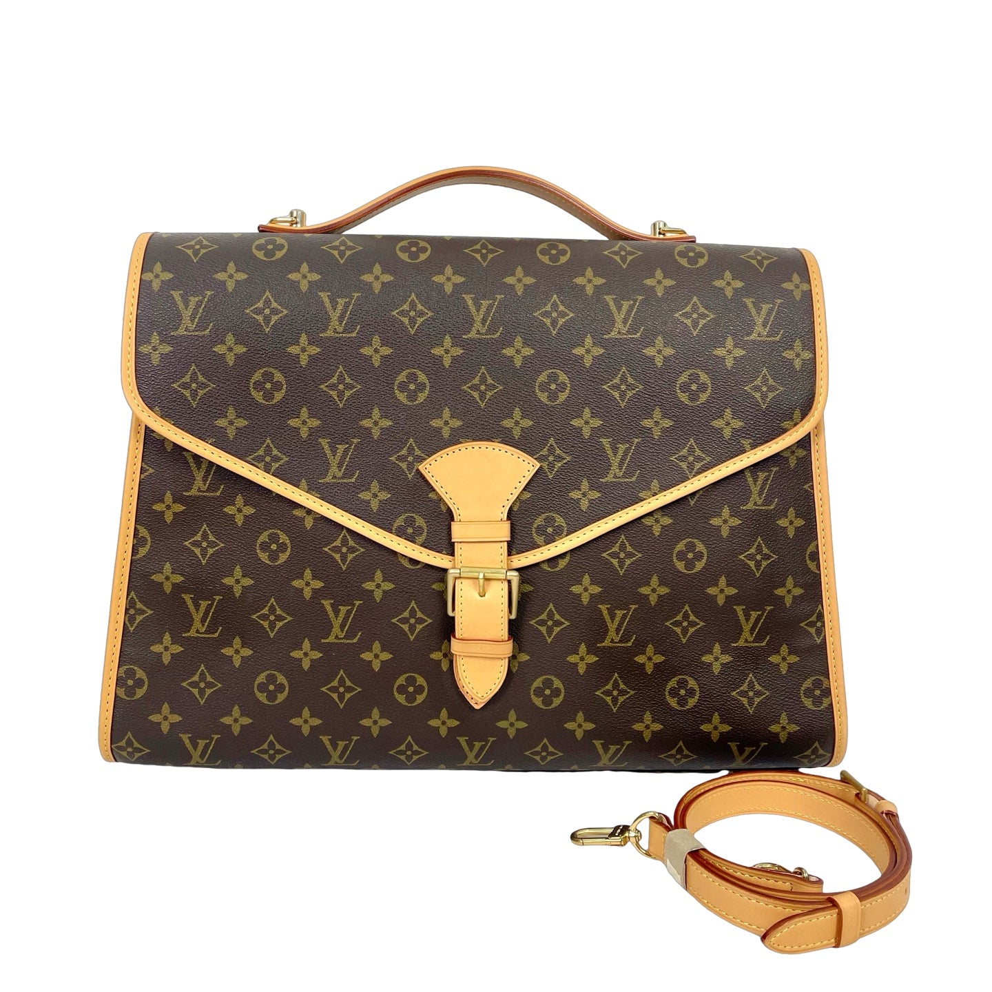 Louis Vuitton Monogram Beverley Briefcase with Strap - Brown